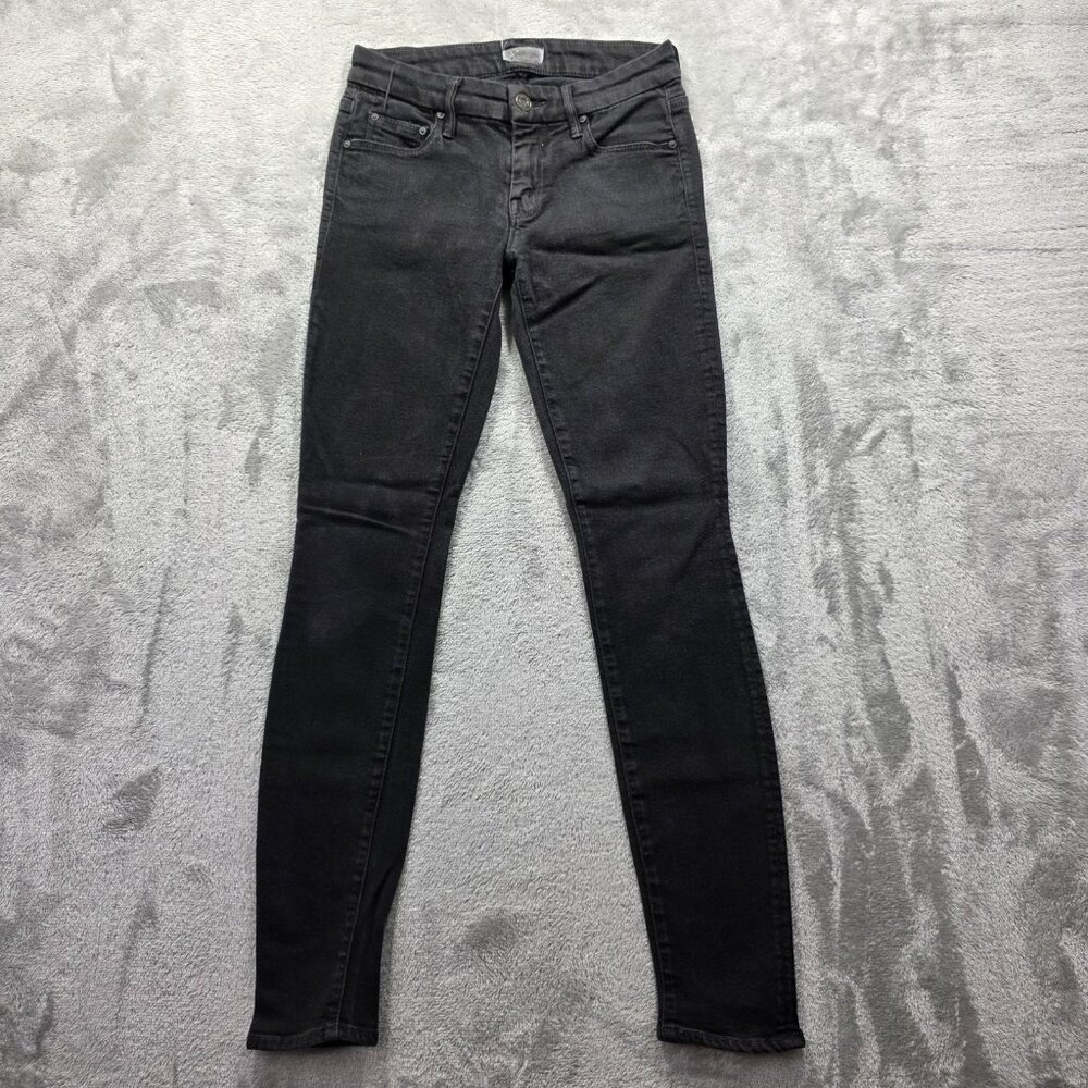 Mother Jeans Womens 25 Black The Looker A Model Spy Skinny Stretch Made in USA